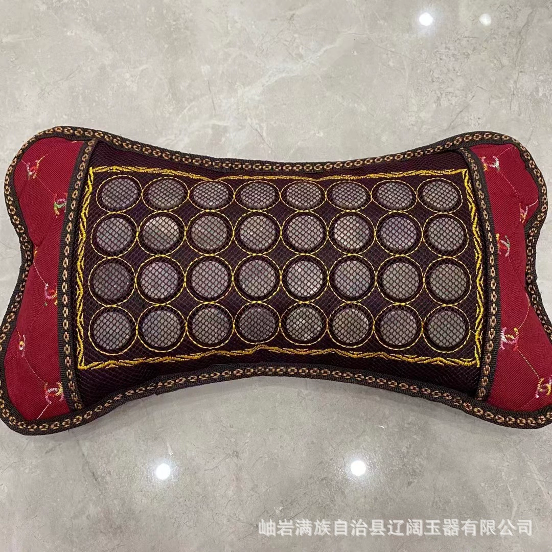 Оптовая Продажа с фабрики натуральный нефрит шейный подголовник Бытовая Нефритовая летняя Подушка Съемная и моющаяся Нефритовая Подушка для здоровья