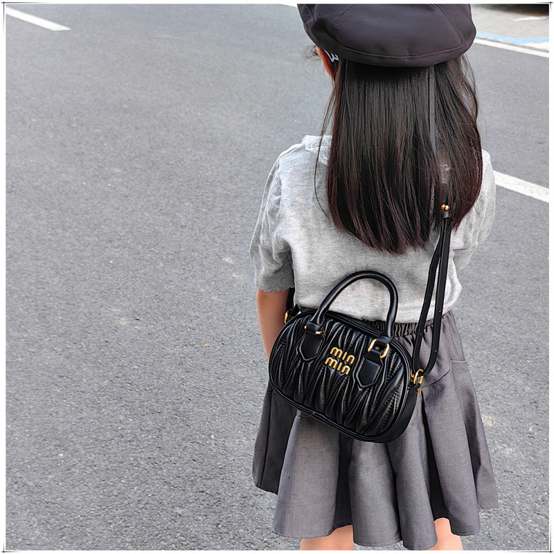 Niños bordados bolsas de almohada coreana pequeña princesa de viento plegable bolsas de bolos de mano de mujer de hombro único bolso de mochila de niña