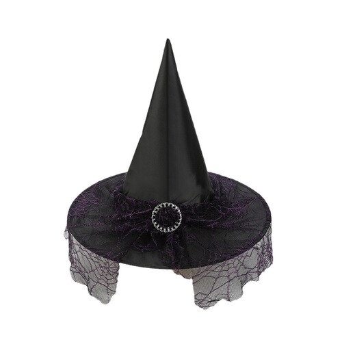 Halloween Witch Hat Black Oxford Cloth Witch Hat Party Party Holiday Pointed Wizard Hat Wholesale
