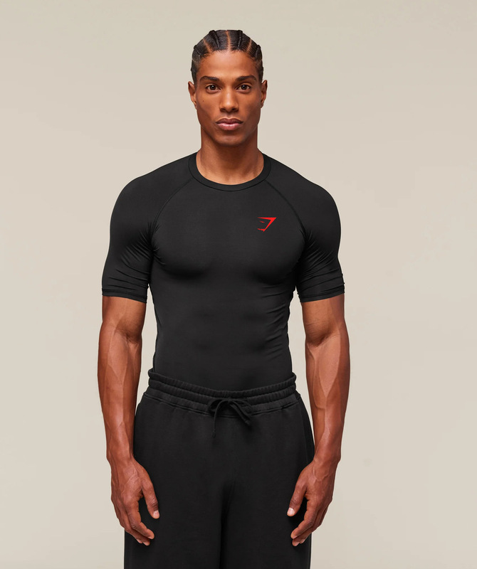 GYMSHARK メンズ Tシャツ スポーツ フィットネス ラウンドネック 伸縮性 速乾性 通気性 半袖 ファッショナブルな Tシャツ トップス|undefined