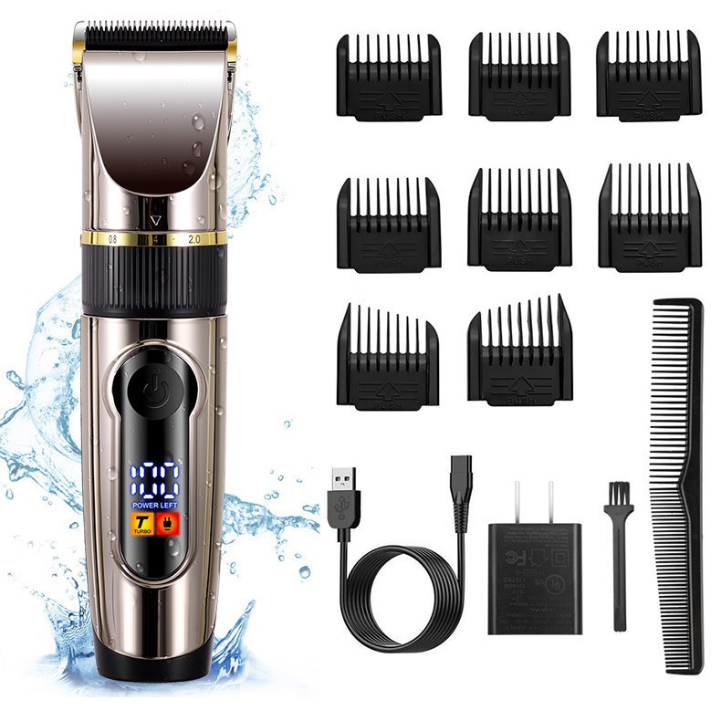 Máquina Cortapelos Eléctrica AliExpress, Superventas, Cuchilla de Cerámica, Recortadora de Pelo Lavable, Pantalla LCD, Máquina Cortapelos Eléctrica 690A image 6