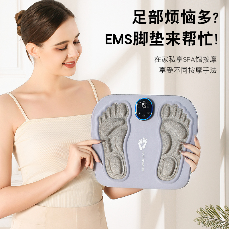 足底マッサージ器emsパルス足マッサージ器理学療法器usb充電足底マッサージパッドツボ足治療機|undefined