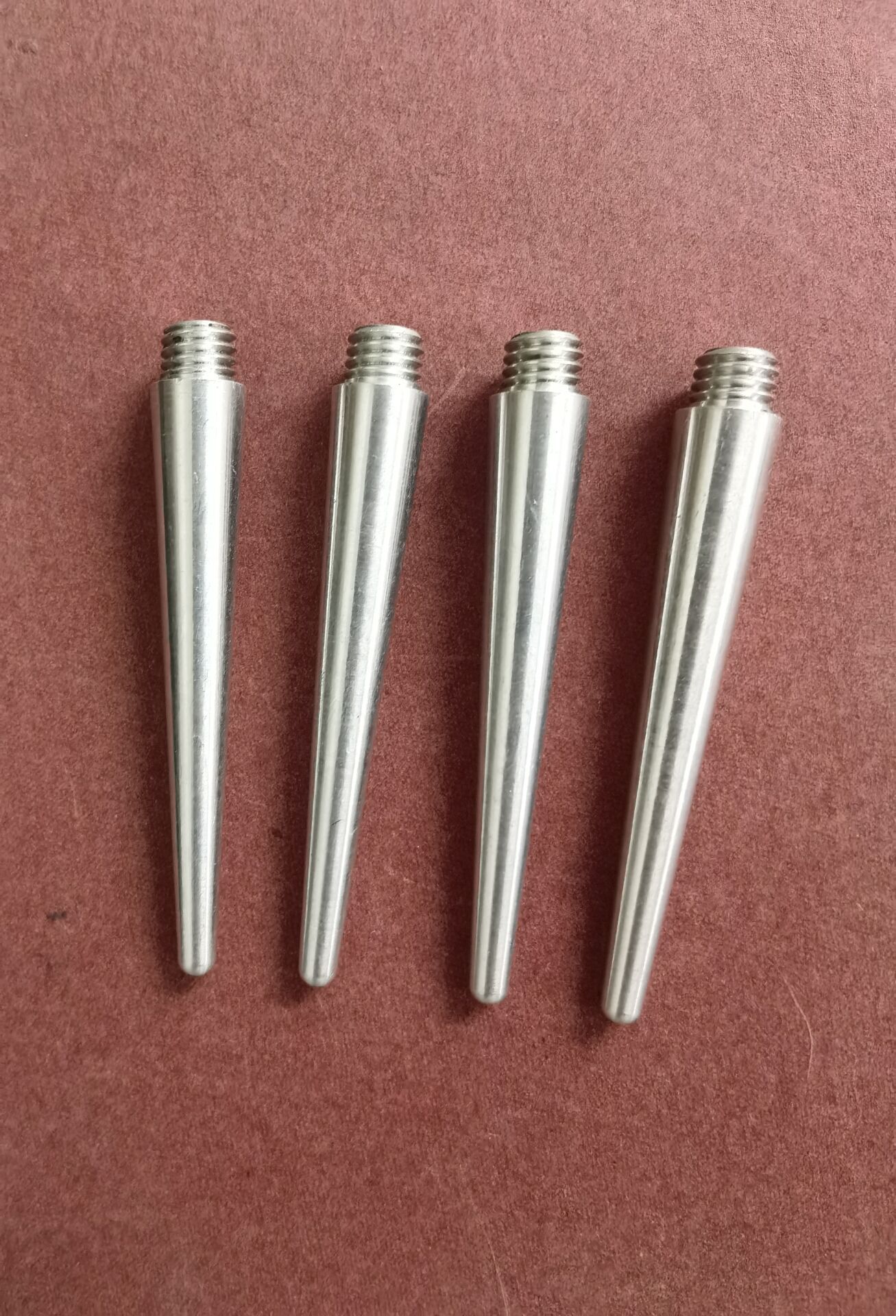 数控笔尖广告钉玻璃相框螺丝 笔头锥形铝支架  锥形铝支架广告钉