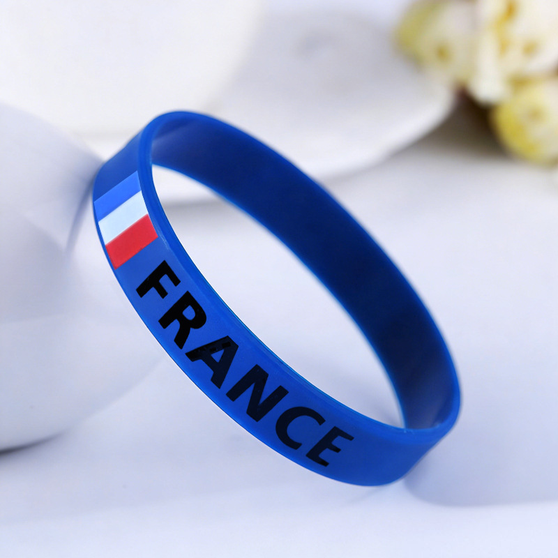 2026 Bandera de silicona Copa Mundial de Fútbol de Estados Unidos, Canadá, México, regalos de fanáticos, pulseras temáticas, recuerdos, pulseras de muñeca