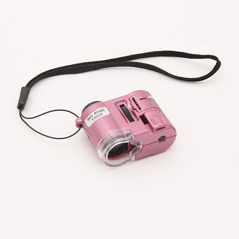 RJS.9595新款80倍100倍LED灯UV珠宝古玩鉴定显微镜便携迷你放大镜