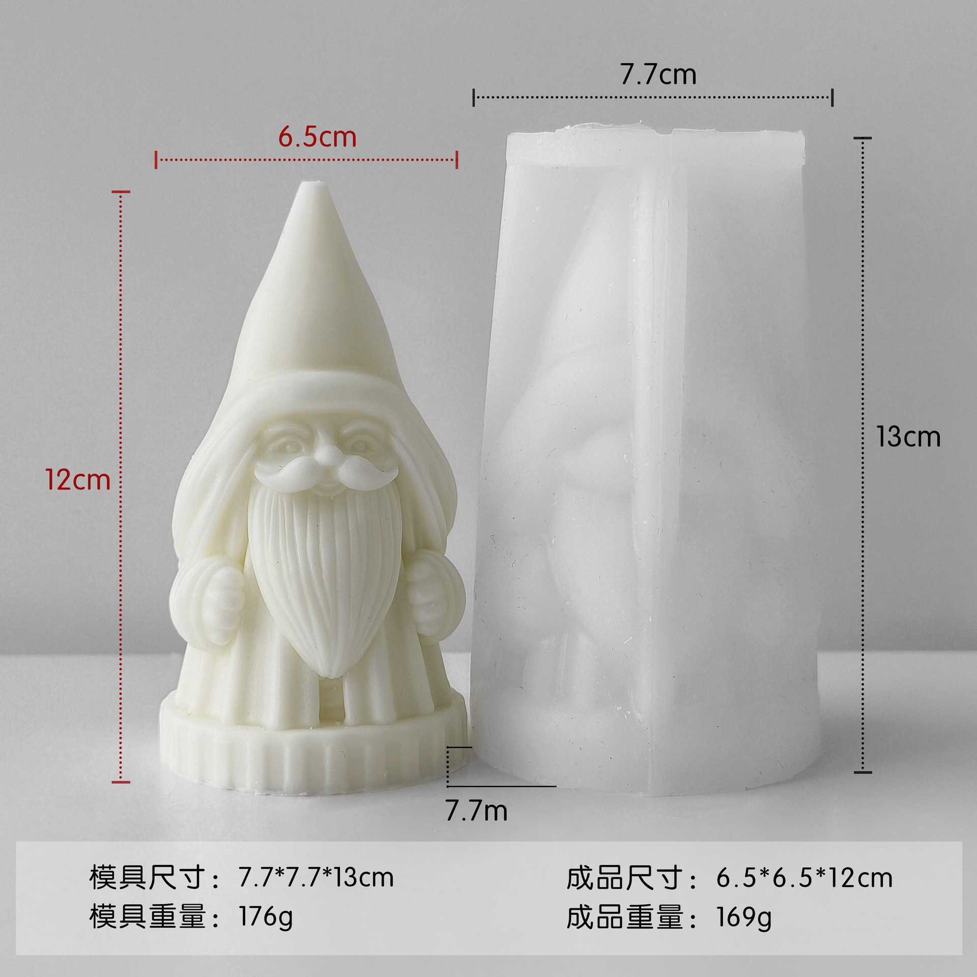 Jiahui Santa Banana molde de frita de Navidad adornos de banda magnética DIY aromático hecho a mano