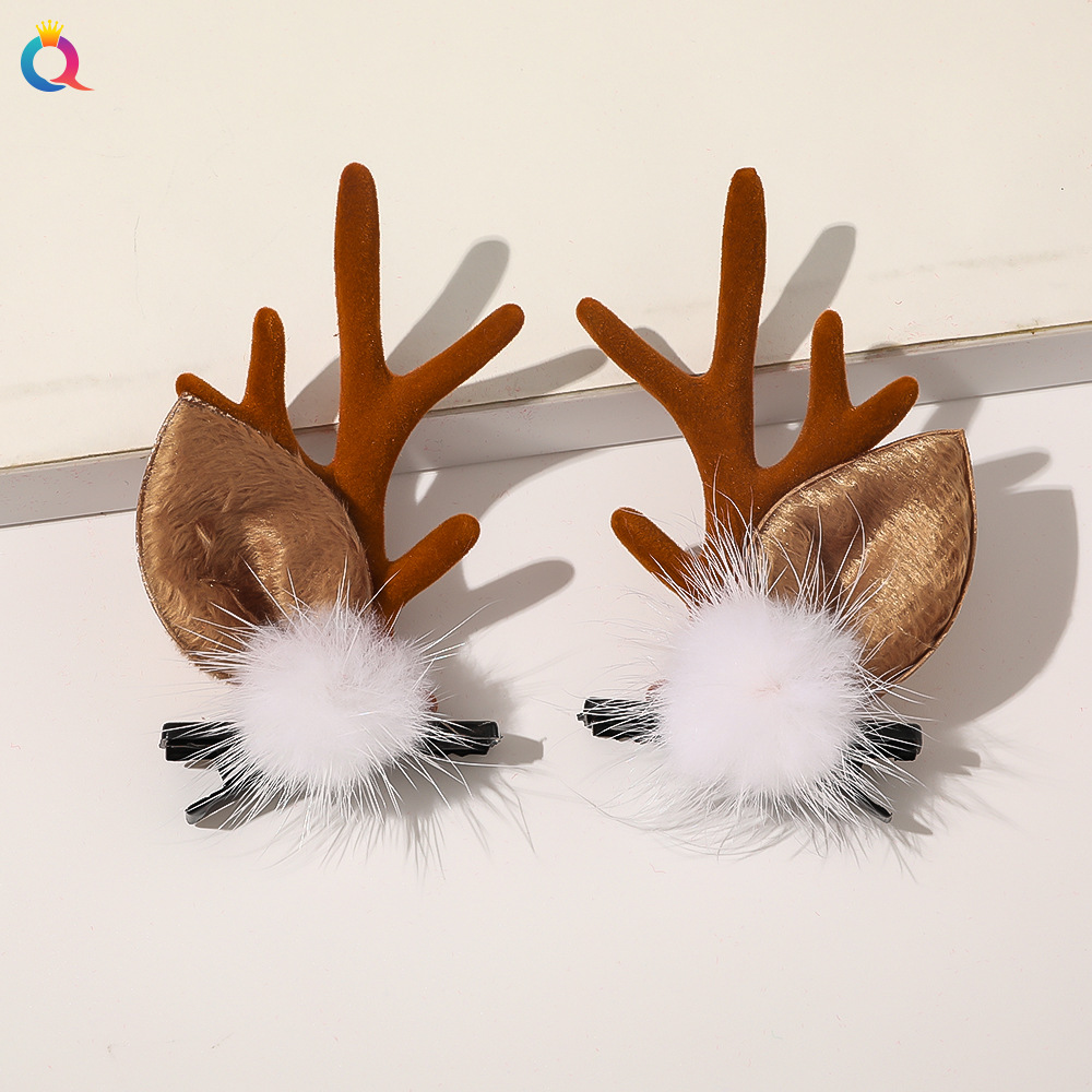 Christmas gift Christmas headdress plush large hair band high-grade hair tie ins large ring_voghion.com