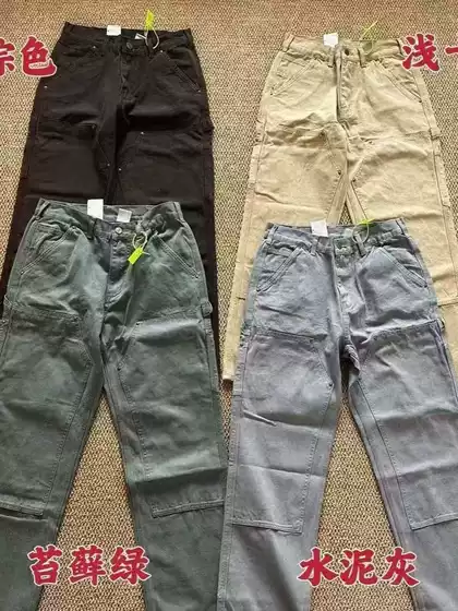 High-Quality B01 Hart B136 Washed Vintage Double-Knee Durable Workwear Logging Pants Long Pants Vibe Style