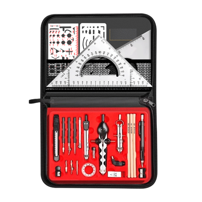 Kit de herramientas de dibujo de maquinaria de ingeniería Kit de herramientas de dibujo profesional de dibujo de dibujo de construcción de ingeniería civil