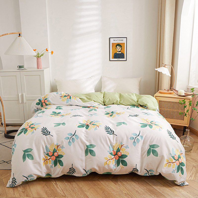 小清新纯棉被套单件200x230cm双人床全棉被罩学生宿舍单人1.5x2.0|ms