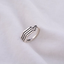 02398简约个性手掌戒指复古泰银小众设计冷淡风百搭时尚开口指环