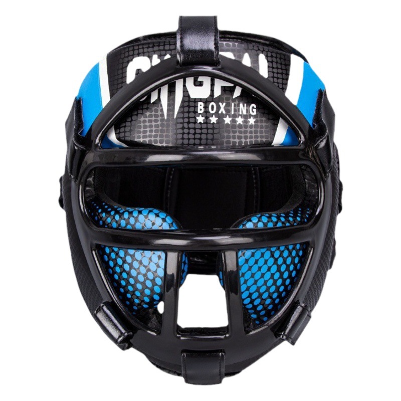Boxing head protection Sanda fighting male and female adult children training helmet full circumference protective mask taekwondo protective gear
