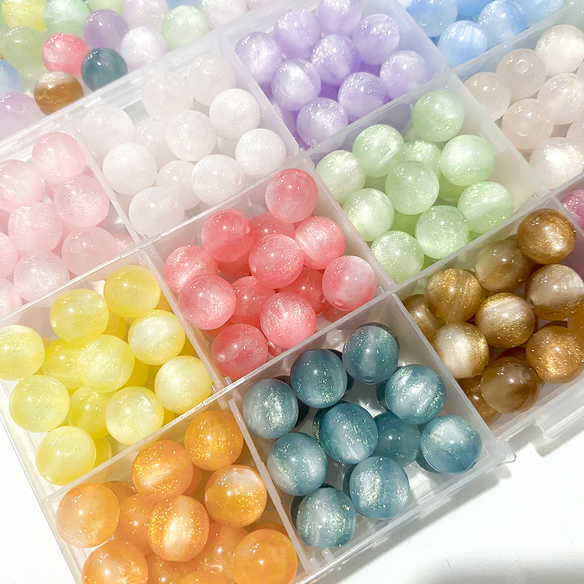 10mm Resin Light-Changing Beads Gradient Mermaid Beads Handmade D