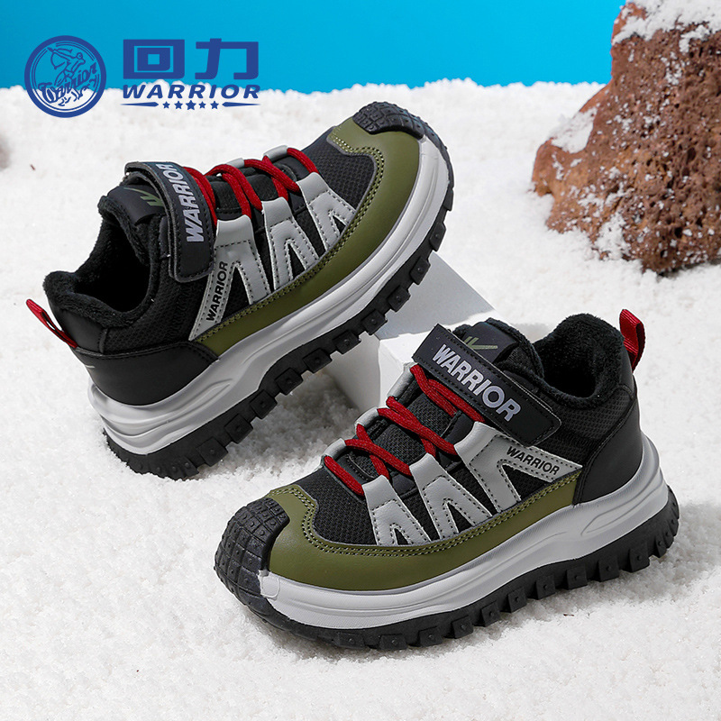 Zapatos infantiles de velcro de retroalimentación, zapatos deportivos casuales portátiles y cómodos, zapatos de algodón de alto rendimiento