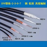 SYV50-3射频线RG174同轴电缆RG58馈线RG174U SYV50-5 RG223全裸铜