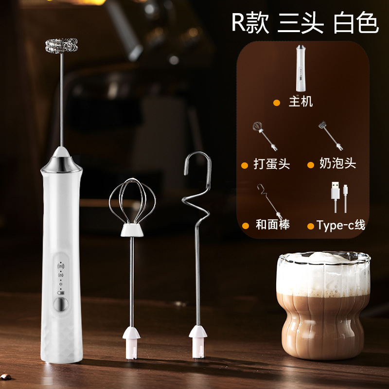 Nuevo tipo de máquina de burbujas de leche, máquina de burbujas eléctricas domésticas, batidor de huevos de mano, batidor de café, batidor de leche, batidor de leche