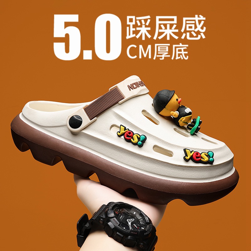 Zapatos con agujeros EVA para hombres Sandalias de oficina de ocio de verano para hombres Zapatos de playa de playa resistentes al desgaste