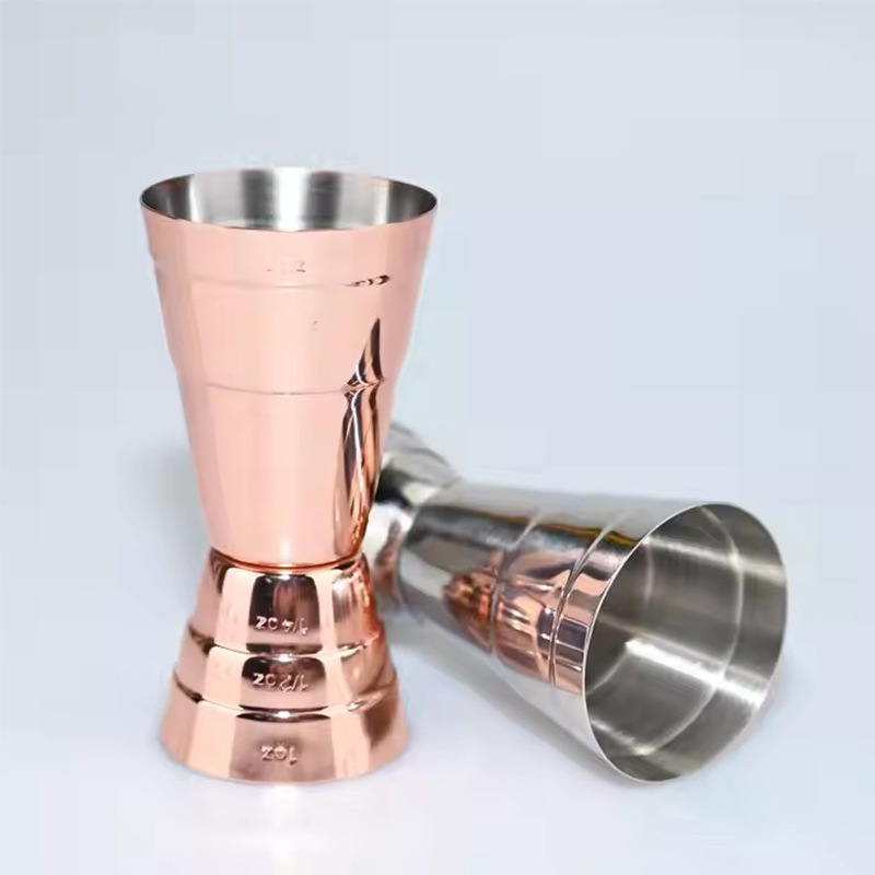 Taza medidora de doble cabeza de acero inoxidable 304, taza medidora de onzas, medidor de licor, taza mezcladora de bar, taza para cócteles, uso doméstico para barman