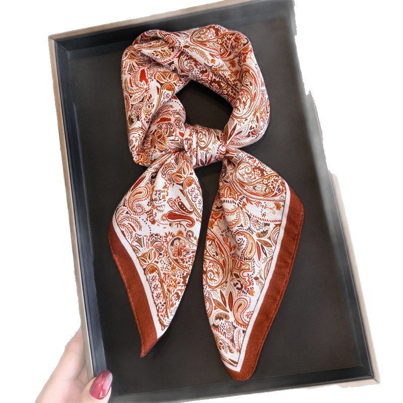 Luxury Herringbone Square Scarf Silk-like Velvet Shawl For Women_voghion.com