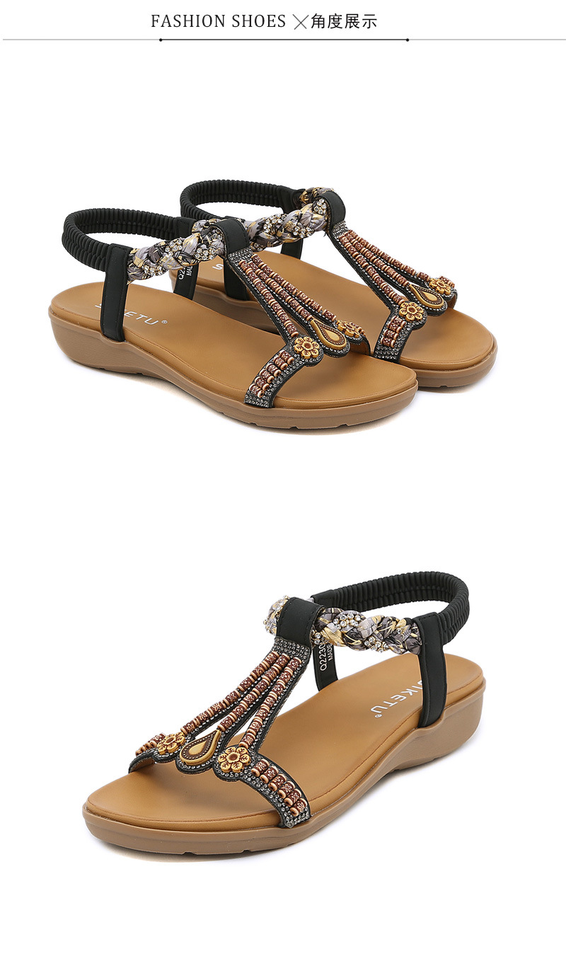 Women's Roman Style Water Droplets Flower Open Toe Casual Sandals display picture 8