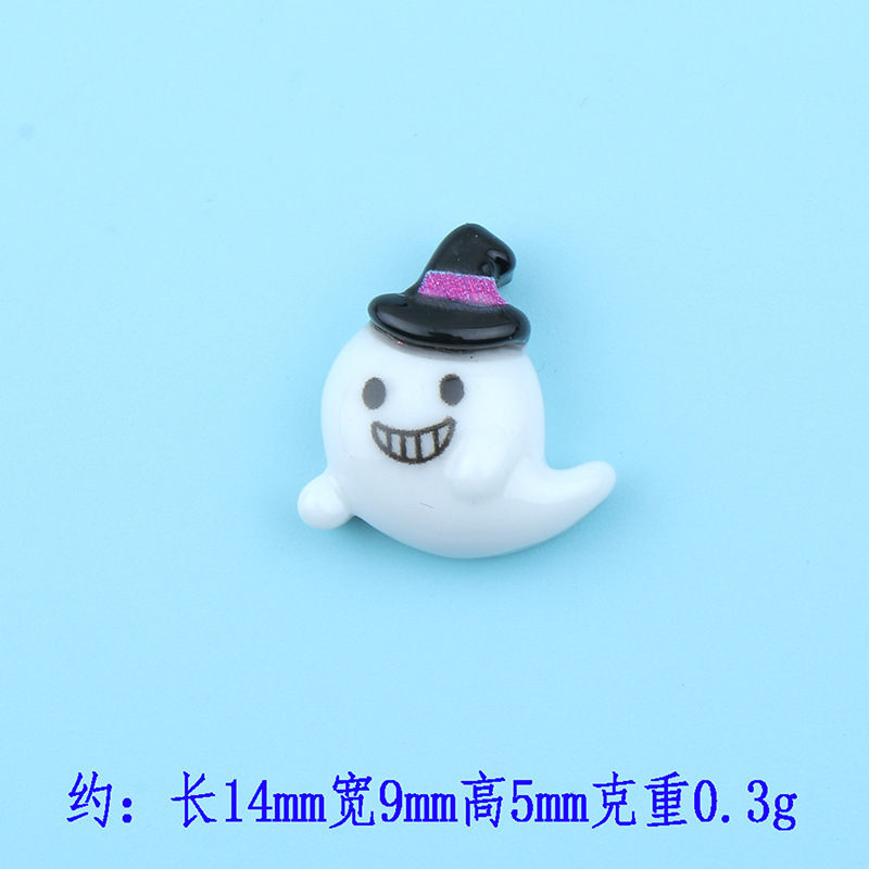 新款卡通亮面迷你万圣节系列树脂配件diy手机壳美甲发夹发绳材料|undefined
