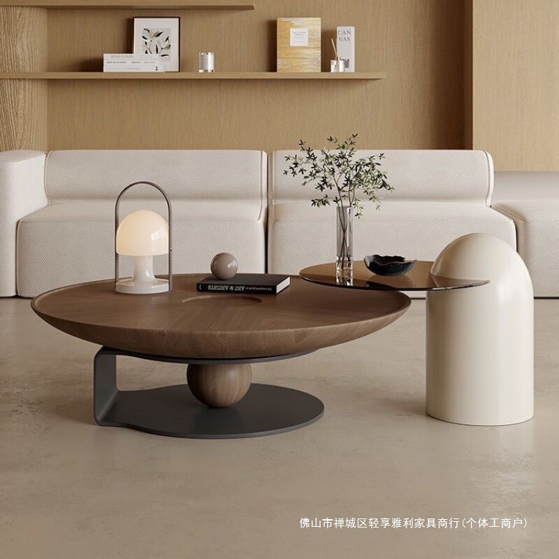 高端轻奢现代茶几客厅家用现代圆形组合设计师桌子飞碟茶几家用|undefined