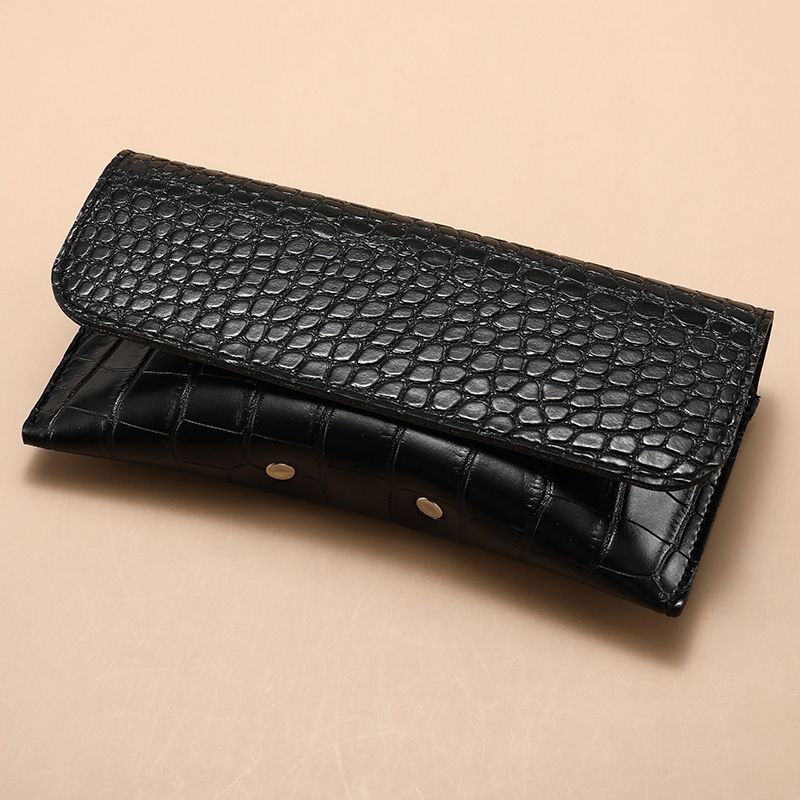 Manufacturer wholesale crocodile pattern PU leather clutch bag, stone pattern soft case, magnetic sunglasses case, fashionable sunglasses case Manufacturer wholesale crocodile pattern PU leather clutch bag, stone pattern soft case, magnetic sunglasses case, fashionable sunglasses case