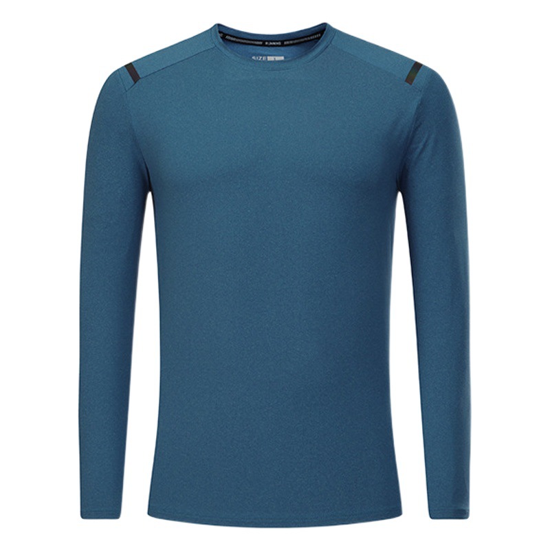 Camisetas deportivas de secado rápido para hombre, estilo europeo y americano, de manga larga, ajustadas, elásticas, para baloncesto, correr, entrenamiento físico