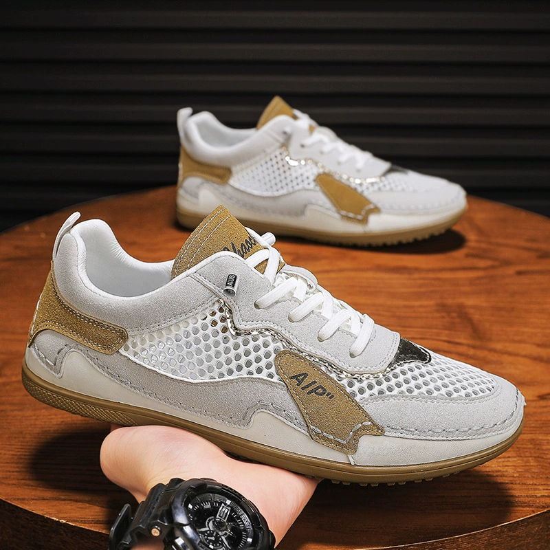 Мужские кроссовки Fujian Jinjiang Para Shoe Store 2025, мягкая подошва, сетчатые, дышащие, для бега и повседневной носки, в стиле Форреста Гампа