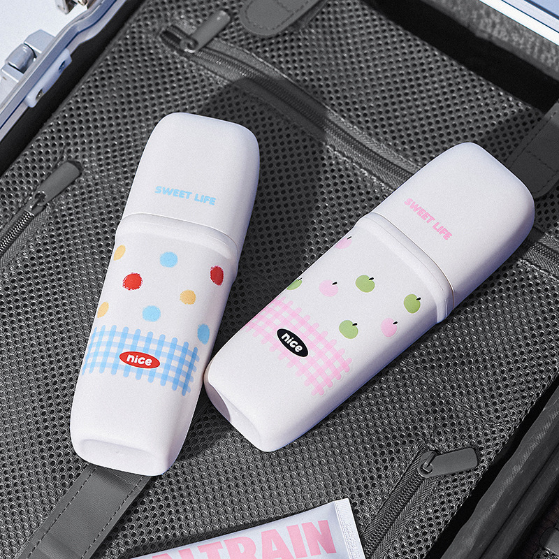 Travel Wash Mouth Cup suit Two-in-One Business Artifact Dot Cup Portable Toothpaste Toothbrush Storage Box