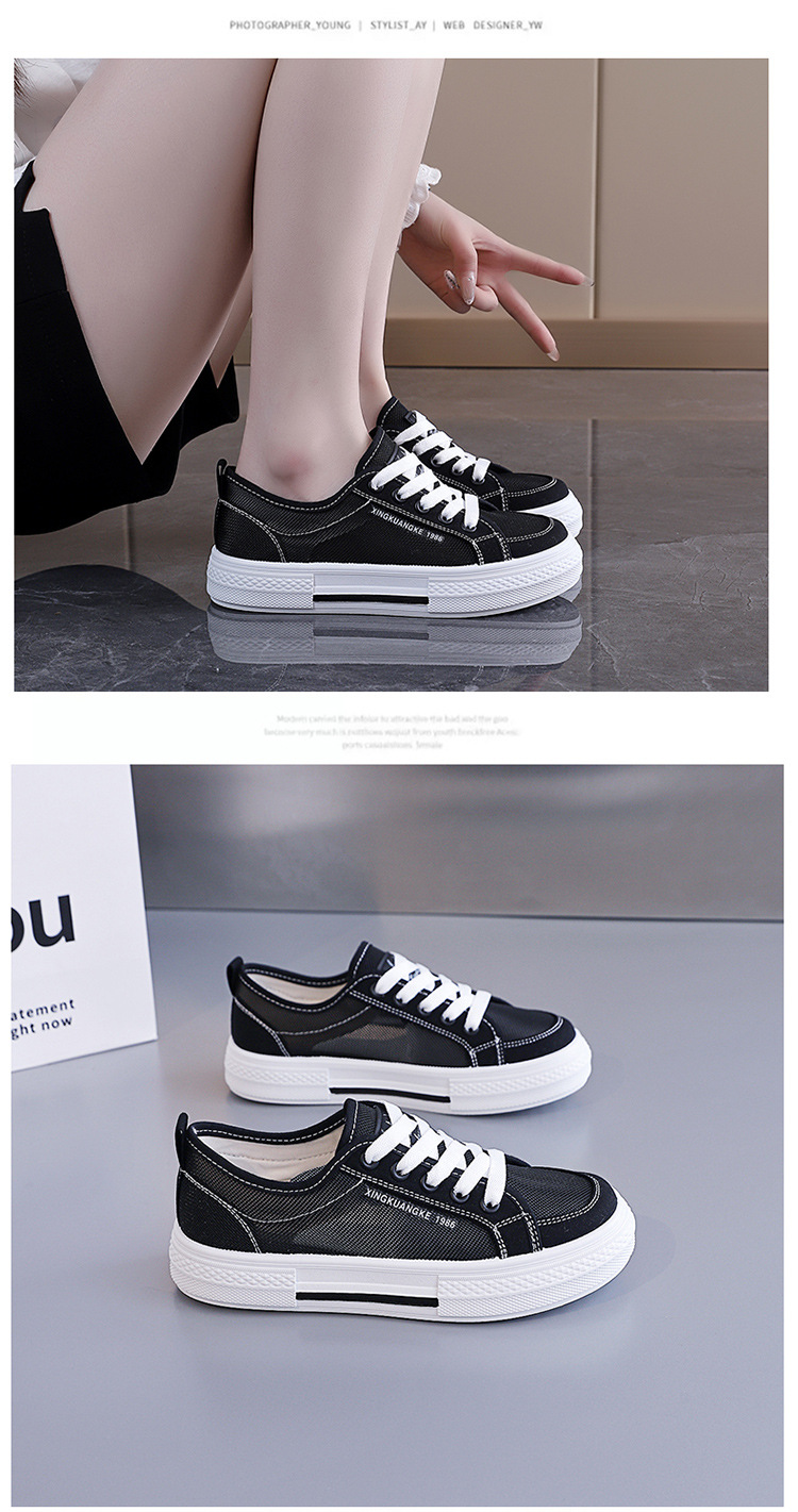 Summer New Breathable Mesh Canvas For Women, Versatile Student Shoes, Women's Soft-soled Korean-style Casual Shoes 221_vogvips.com