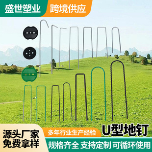 U-Shaped Ground Nails, Outdoor Lawn Mulch Nails, Grass-Proof Cloth Ground Nails, Geotef Grille, U-Shaped Nails, Insulated Layer Nails, Galvanized Nails
