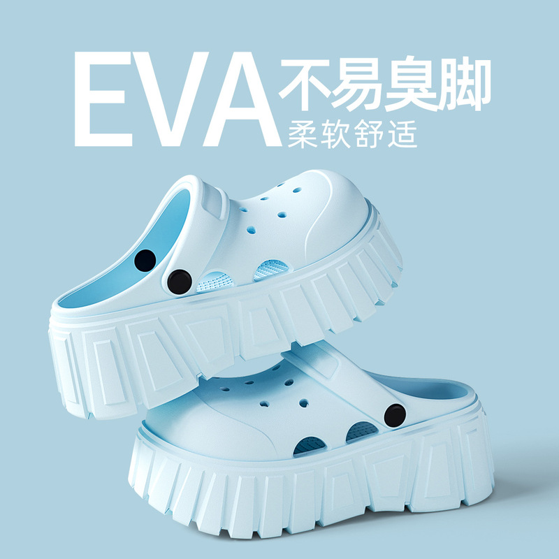 In-Stock Lida Ni Clogs 2025 New Beach Non-Slip Squishy Platform Closed-Toe Slippers for Women Summer Wear