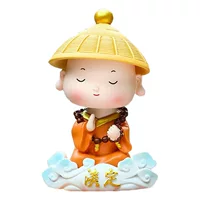 Tang Yi автомобильные аксессуары украшения Xiangyun Ping An Lucky Monk креативная Смола качающаяся голова кукла автомобильные украшения поставки