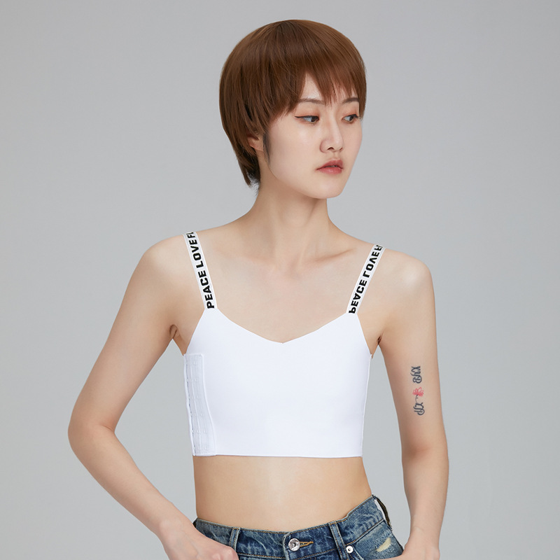 Corset sports underwear women's wrapped chest tube top corset les women's bandage chest band chest reduction big chest small shockproof