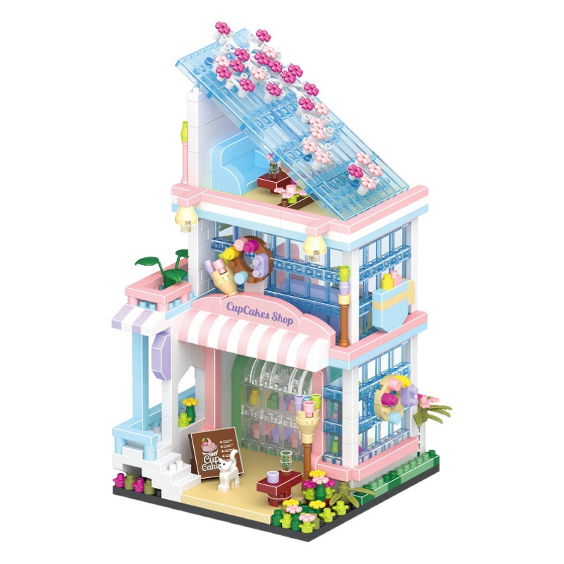 Bloques de Construcción de Micropartículas de Escena Urbana de Pastelería United Creation 626-9, Juguete DIY Hecho a Mano, Regalo, Venta Caliente Transfronteriza