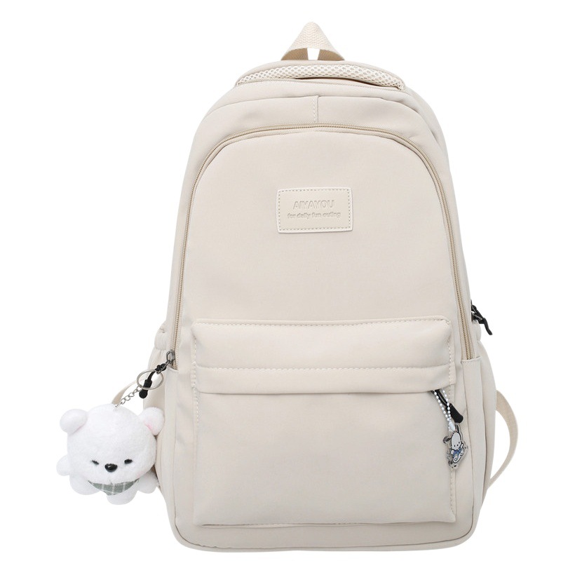 Colegio escuela bolsa mujer estilo coreano Mori fresco estudiante de secundaria color sólido simple multi-capa ordenador mochila moda