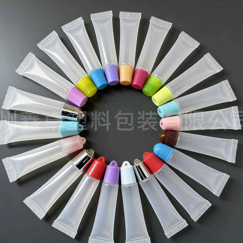 Помада 5 мл губная туба, блеск для губ туба в ассортименте плоская крышка, розовая Крышка, прозрачная крышка, зеленая крышка в ассортименте