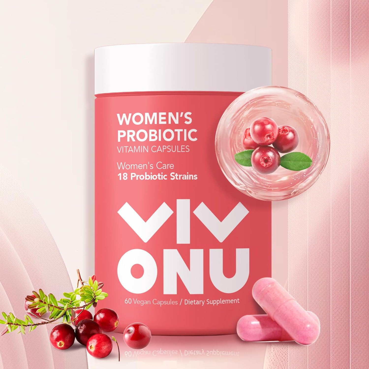 Cross-Border Hot Sale Women's Probiotic Women's Probiotic Vitamin Capsules Cranberry Extract