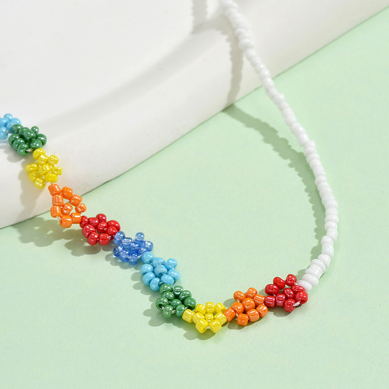 Bohemian Flower Alloy Seed Bead Plating Women's Choker display picture 5