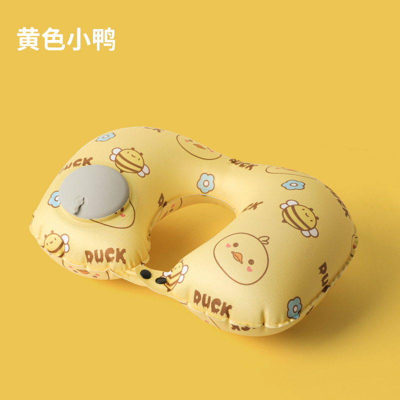Almohada inflable, almohada para el cuello portátil de viaje, almohada en forma de U inflable, almohada para el cuello de tres tesoros de viaje, almohada para el avión