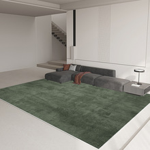 轻奢简约绿色地毯全铺高级感纯色办公室吸水防滑地垫水晶绒地毯