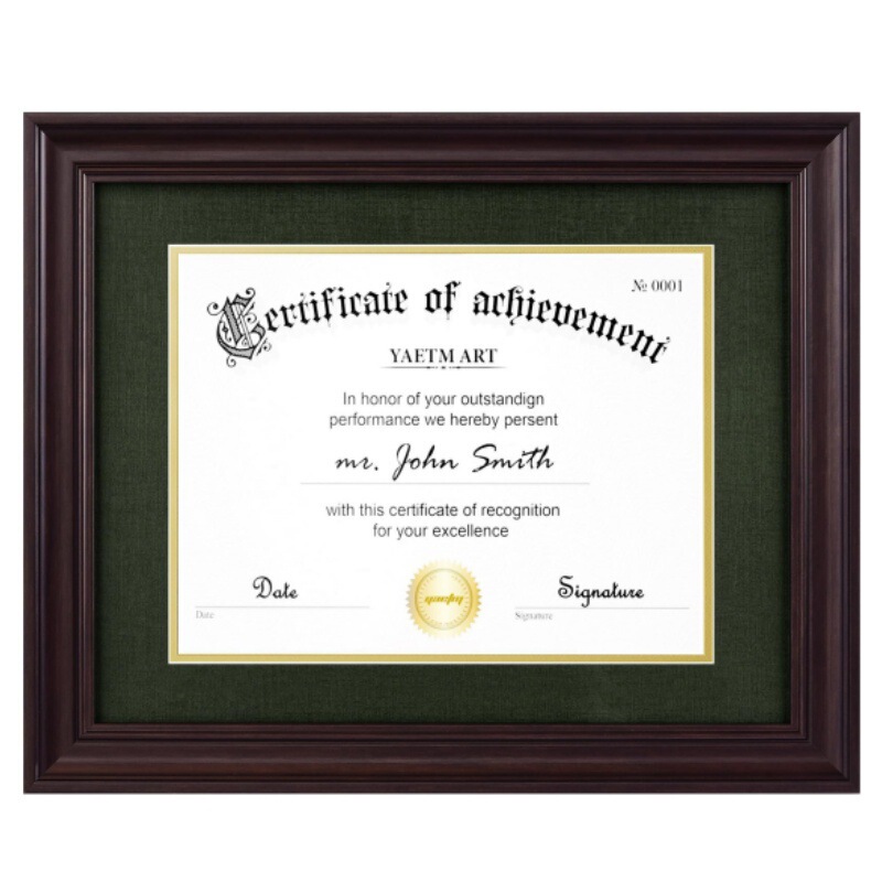 Simple and Luxurious Honor Certificate Frame, Diploma Frame, Decorative Display Piece, Wall Hanging Hollow Picture Frame Wholesale