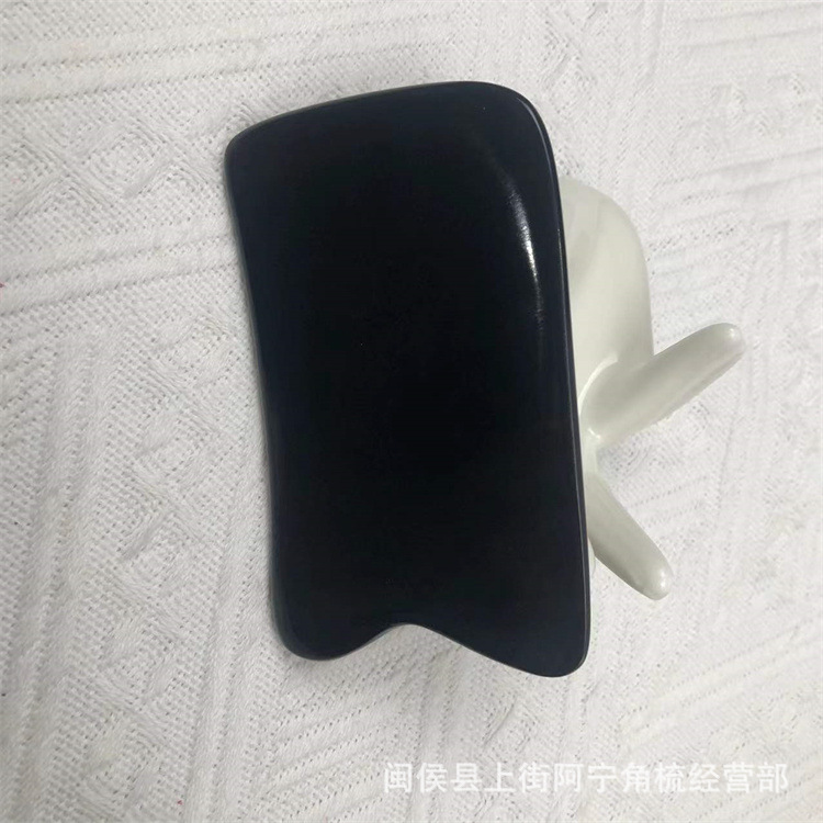 Buffalo Horn Gua Sha Scraping Board Square Plate for Face Back Body with Guasha Comb Tool quality and texture