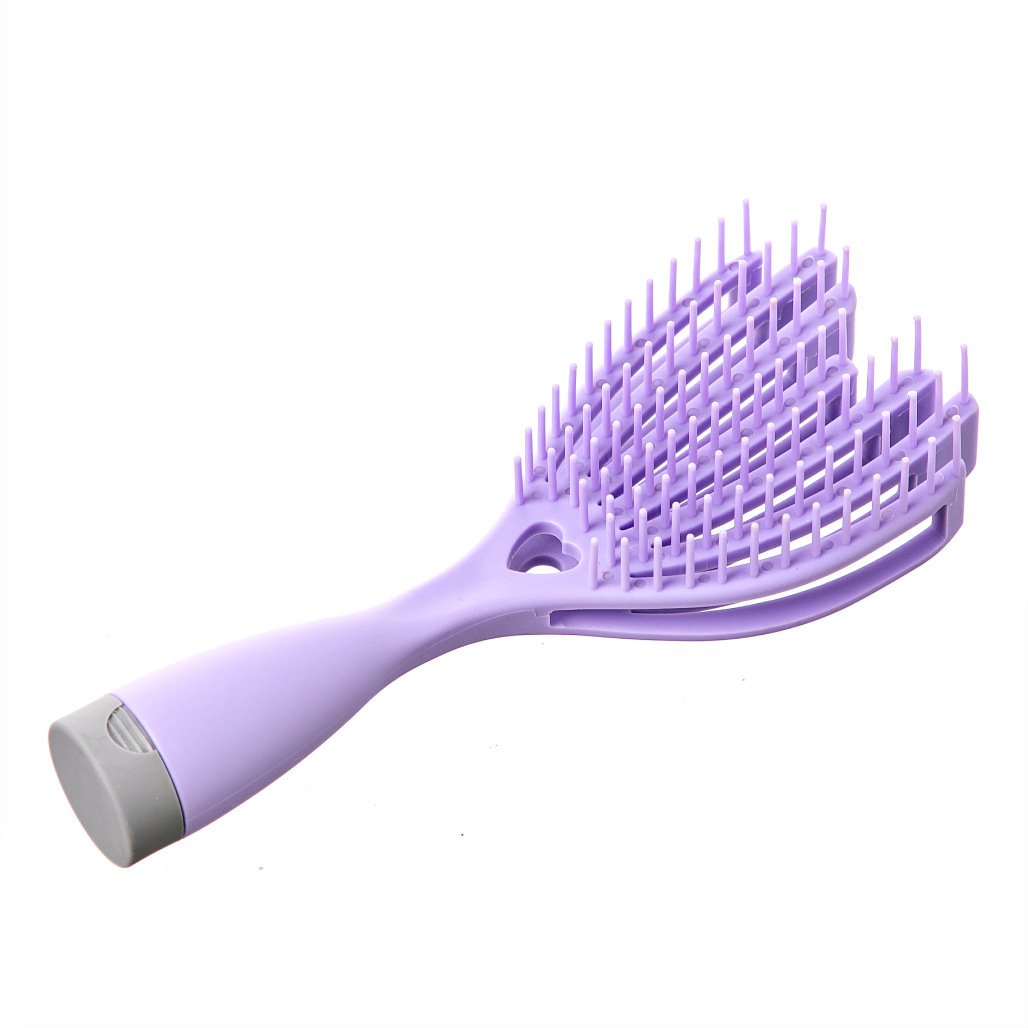 Portable Peine del Pelo elástico hueco mullido peine para las mujeres mojado y seco suave no anudado anti-estática peine masaje