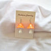 Cute earrings, three dimensional ear clips, necklace, European style, simple and elegant design