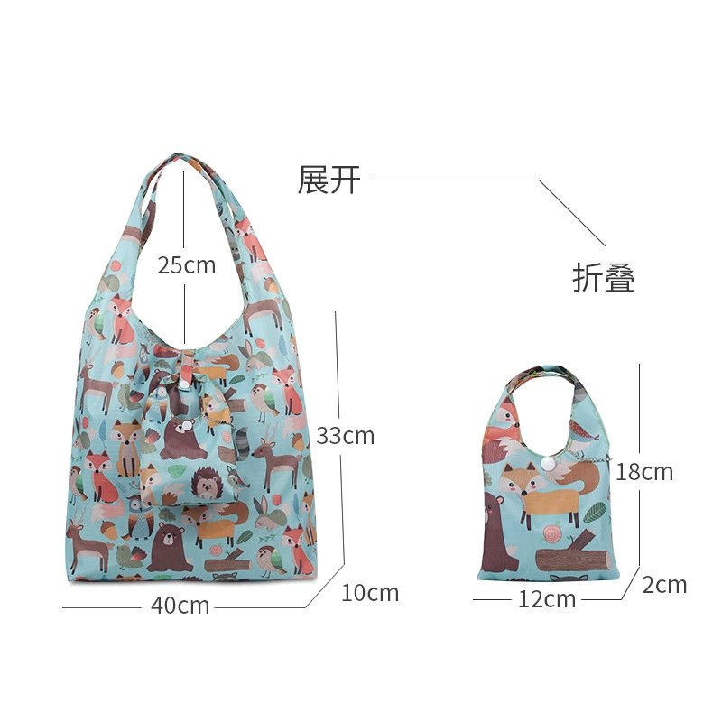 Cartoon handheld foldable shopping bag, Korean style, wholesale