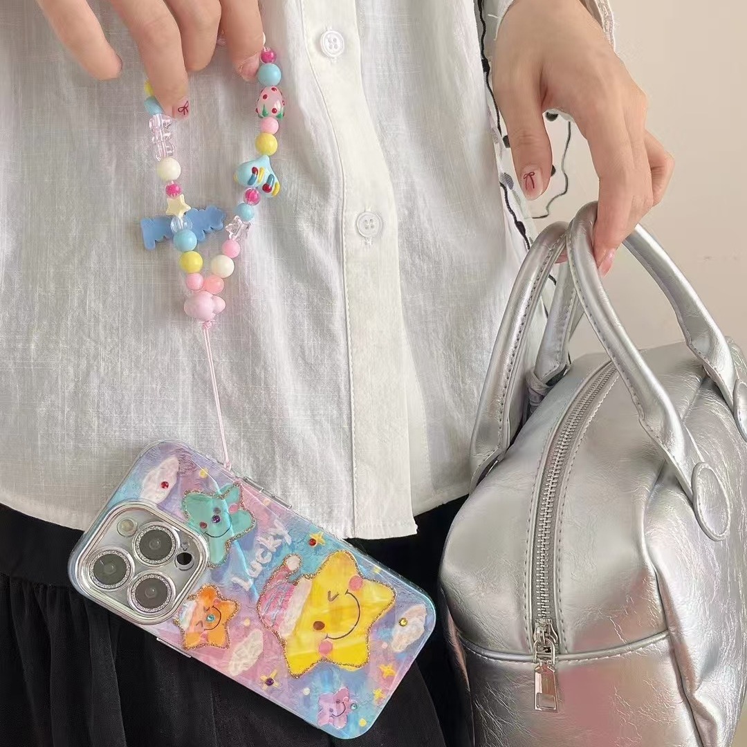 Ins estilo coreano lindo oso de línea para 15ProMax nuevo iPhone 14 Apple 13P funda para teléfono móvil 12 mujeres