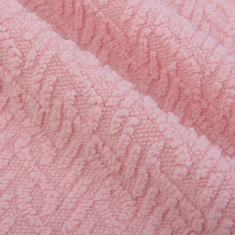 提花舒棉绒 斜纹麻花毛绒布料 秋冬家居服睡衣鞋帽抱枕面料