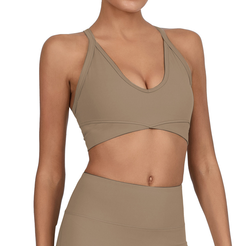 Comercio extranjero transfronterizo Europa y los Estados Unidos Lulu desnudo sensación de yoga sujetador antichoque reúne deportes belleza de espalda fitness ropa interior seco rápido bra